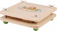 Merkloos Esschert Design Bloemenpers - hout - 18 x 18 cm - bladeren en bloemetjes