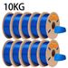 TPU 3D-printerfilament - TPU-85A - 1,75 mm, flexibel, Shore 85A - Hoge precisie ±0,03 mm - Spoel van 10 kg - Transparant Bleu