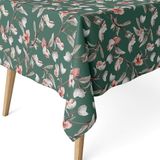ECOMMERC3 Vlekafstotend tafelkleed voor rechthoekige tafel, afmeting 200 x 140 cm, vuilafstotend tafelkleed, extra zacht en waterdicht, groen
