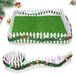 Kerst Clôture miniature de jardin - Clôture en bois blanc - Éclairage LED - 100 x 5 cm