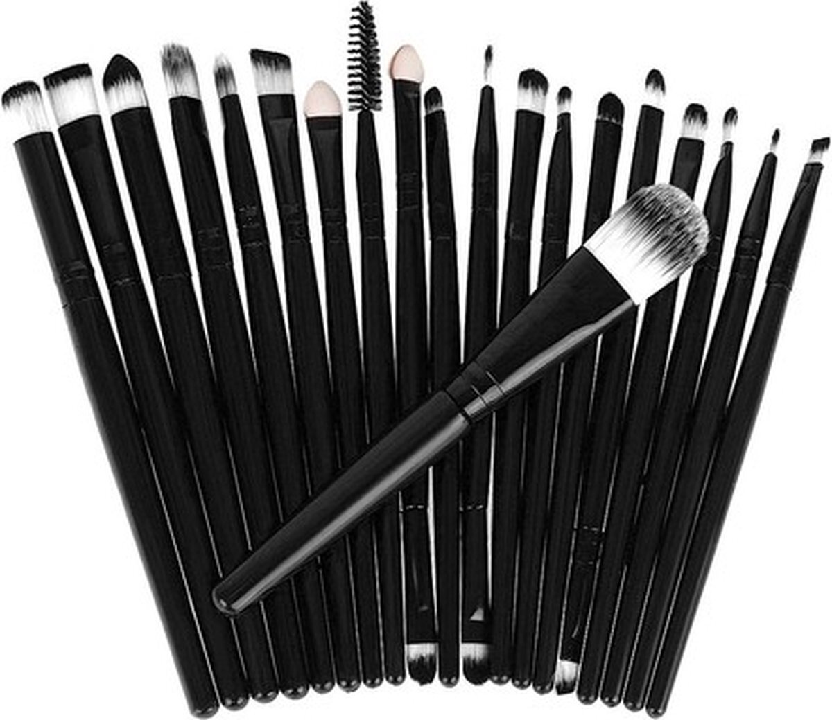 Beautylushh 20-Delige Make-up Kwasten Set Zwart