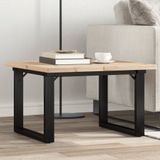 Maison Exclusive Table de conférence avec cadre en forme de O, 70x70x40,5 cm, bois de pin et acier