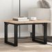 Maison Exclusive Table de conférence avec cadre en forme de O, 70x70x40,5 cm, bois de pin et acier