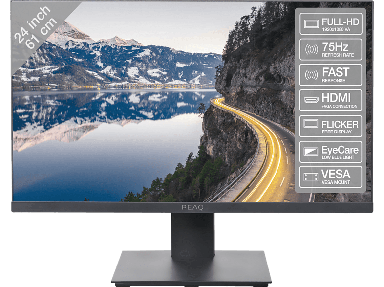 PEAQ monitor pmo slim c241 24" full-hd