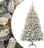 vidaXL - Sapin de Noël artificiel - 180 cm - 300 LED - Blanc chaud - PVC - et Acier
