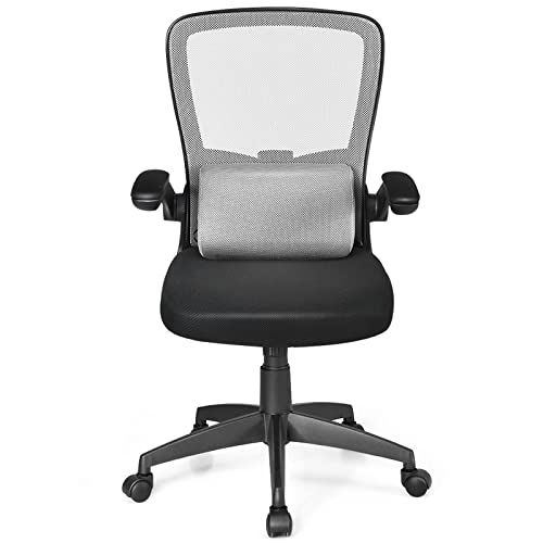 Costway bureaustoel netstof - grijs