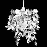 vidaXL Lustre à paillettes en forme de feuilles argent
