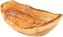 D.O.M. Rustieke Olijfhouten Ovale Fruitschaal met Natuurlijke Rand (L30-34 cm)