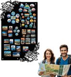 Anwicar Rechthoekige Magneet Bord - Magnetisch memobord - Magnetisch prikbord - 30x50 cm - Zwart