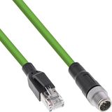 InLine 40607 câble de capteur et d'actionneur 7,5 m M12 RJ-45 Vert