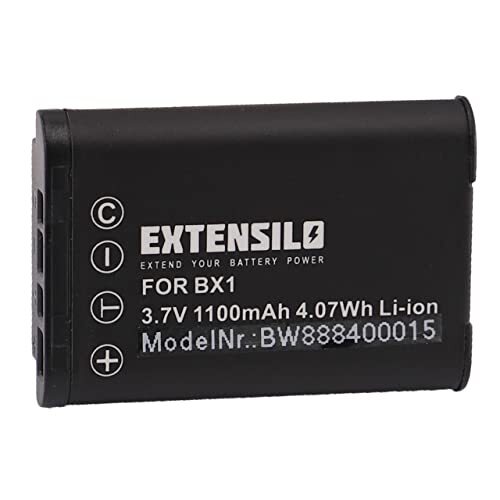 EXTENSILO 1 x batterij compatibel met Sony Cybershot DSC-RX100 IV, DSC-RX100M2 camera, digitale reflex (1100 mAh, 3,7 V, Li-Ion)