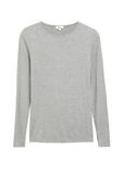 s.Oliver T-shirt Vrouwen Grijs Viscose 95% Elastaan 5% Ronde Hals Korte Mouw Aansluitend Extra Kort