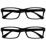 Leesbril UV Reader Leesbril Zwart Lezers Waarde 2 Stuks Mannen Vrouwen UVR2092BK +1,50