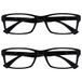 Leesbril UV Reader Leesbril Zwart Lezers Waarde 2 Stuks Mannen Vrouwen UVR2092BK +1,50