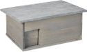 Relaxdays Egelhuisje bouwpakket - met bodem - 21 x 46 x 34 cm - hout - grijs