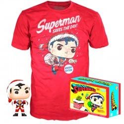 Funko - Pop & Tee DC Comics Superman Exclusieve Flocked Action Poppen - Meerkleurig