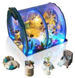 Merkloos Poppenhuis miniatuurhuis - Zelf bouwen - Met LED-verlichting - Woorden van de zee