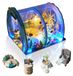 Merkloos Poppenhuis miniatuurhuis - Zelf bouwen - Met LED-verlichting - Woorden van de zee