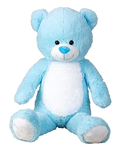 Lifestyle & More Enorme teddybeer knuffelbeer XXL 100 cm blauw