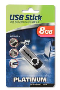 Platinum HighSpeed Clé USB Twister 8 Go USB 2.0 Argent