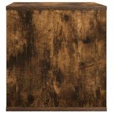 vidaXL Vinyl Album Doos Gerookt Eiken 37 x 36,5 x 38 cm Bewerkt Hout