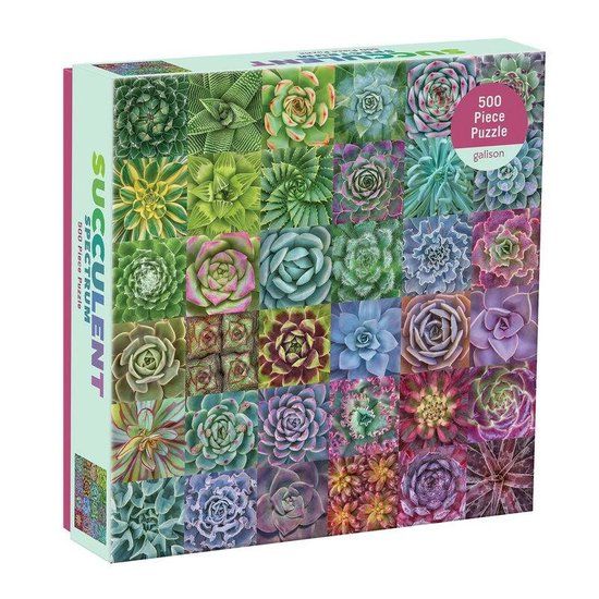 Galison/Mudpuppy Succulent Spectrum 500 Piece Puzzle