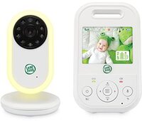Leapfrog LF2423 Video-babyfoon met 2,8-inch IPS-kleurenscherm, 2-voudige zoom, groot bereik, temperatuursensor, geluidsactiveringsmodus, intercomen, lange batterijduur, wit