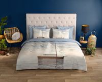 Good Morning dekbedovertrek maritiem/ zeilboot - 2 persoons 200x200/220 cm - Blauw - 100% Katoen renforcé