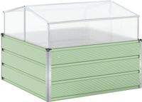 vidaXL Plantenbak Pastelgroen 100 x 100 x 77 cm Gegalvaniseerd Staal