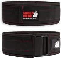 Gorilla Wear 4 Inch Nylon Lifting Belt - Black/Red - S/M