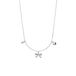 Lucardi Kinder Zilveren ketting met strik - Ketting - 925 Zilver - Zilverkleurig - 40 cm