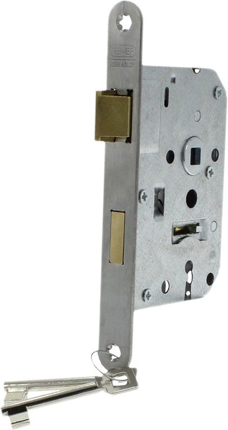 Nemef Dag- en Nachtslot 1266/17 RVS - DIN links/rechts - PC 56mm - Doornmaat 50mm