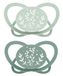 nip - Butterfly | 16-32 maanden | Set van 2 | Voedingsvriendelijke, tandvriendelijke babyfopspeen incl. fopspeendoos. Duurzame fopspeen met zachte siliconen speen, groen/turquoise