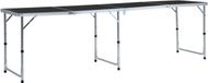 vidaXL - Table de camping - pliable - 240x60 cm - aluminium - gris