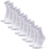 DANISH ENDURANCE Korte Sport Sokken - Lichte Compressie - Anti Blaren - 5-paar - Wit - Maat 35-38