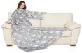 Kanguru 1113 plaid 140 x 210 cm Polyester Grijs, Wit