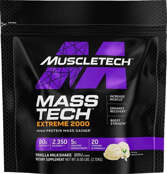 Mass Muscletech Mass Tech Extreme 2000 (6lbs) Vanilla Milkshake - Gewichtstoename