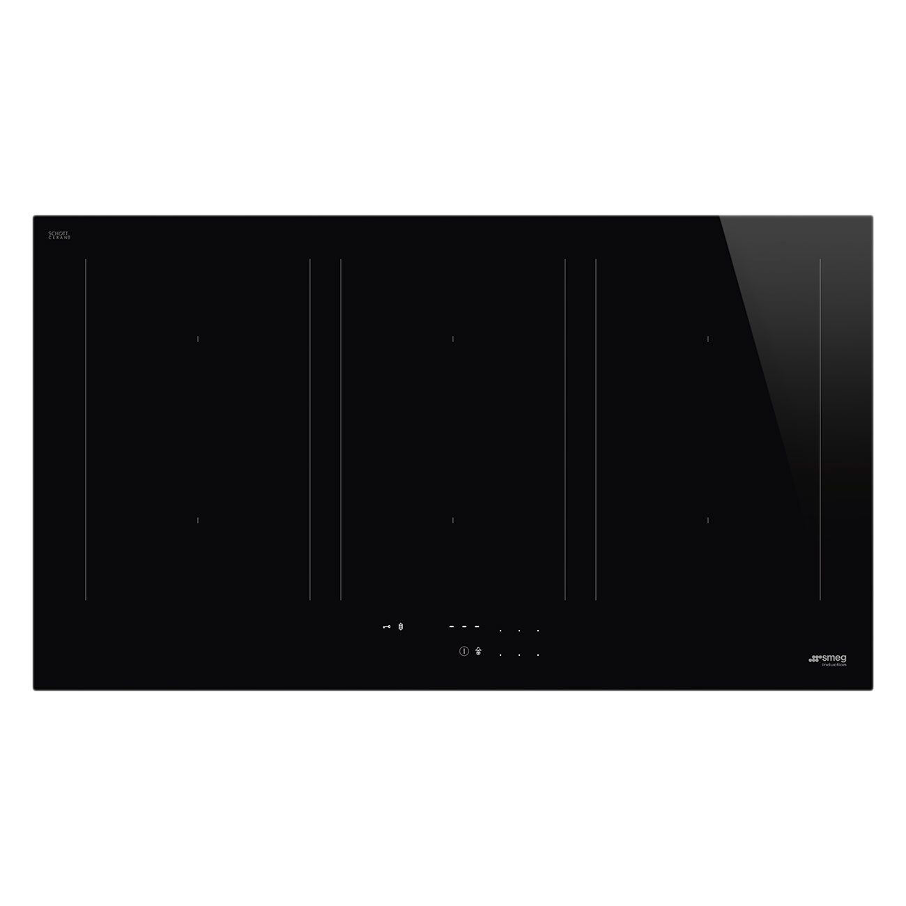 Smeg SIM3964D - 90cm Black Built-in Induction Cooktop with 6 Zones