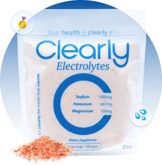 Clearly Electrolytes Geen Smaak - Elektrolyten Poeder – 60 Porties - 340g