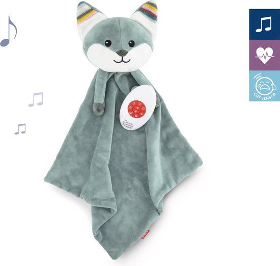 Zazu Felix de Vos - Hartslag & White Noise Knuffeldoekje - Blauw - 35 cm