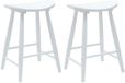 vidaXL Eetkamerstoelen, 2 stuks, massief rubberhout, wit