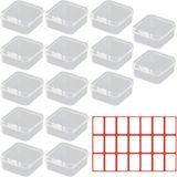 Boîtes de rangement en plastique transparent - 15 pièces