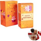 Jojoy Geschenkdoos - Explosion Box - Jack in the Box - Cadeaudoos - Verjaardagscadeau - Kerstcadeau - Geel