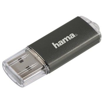 Hama Laeta USB Flash Drive - 16GB - USB 2.0 - Grey