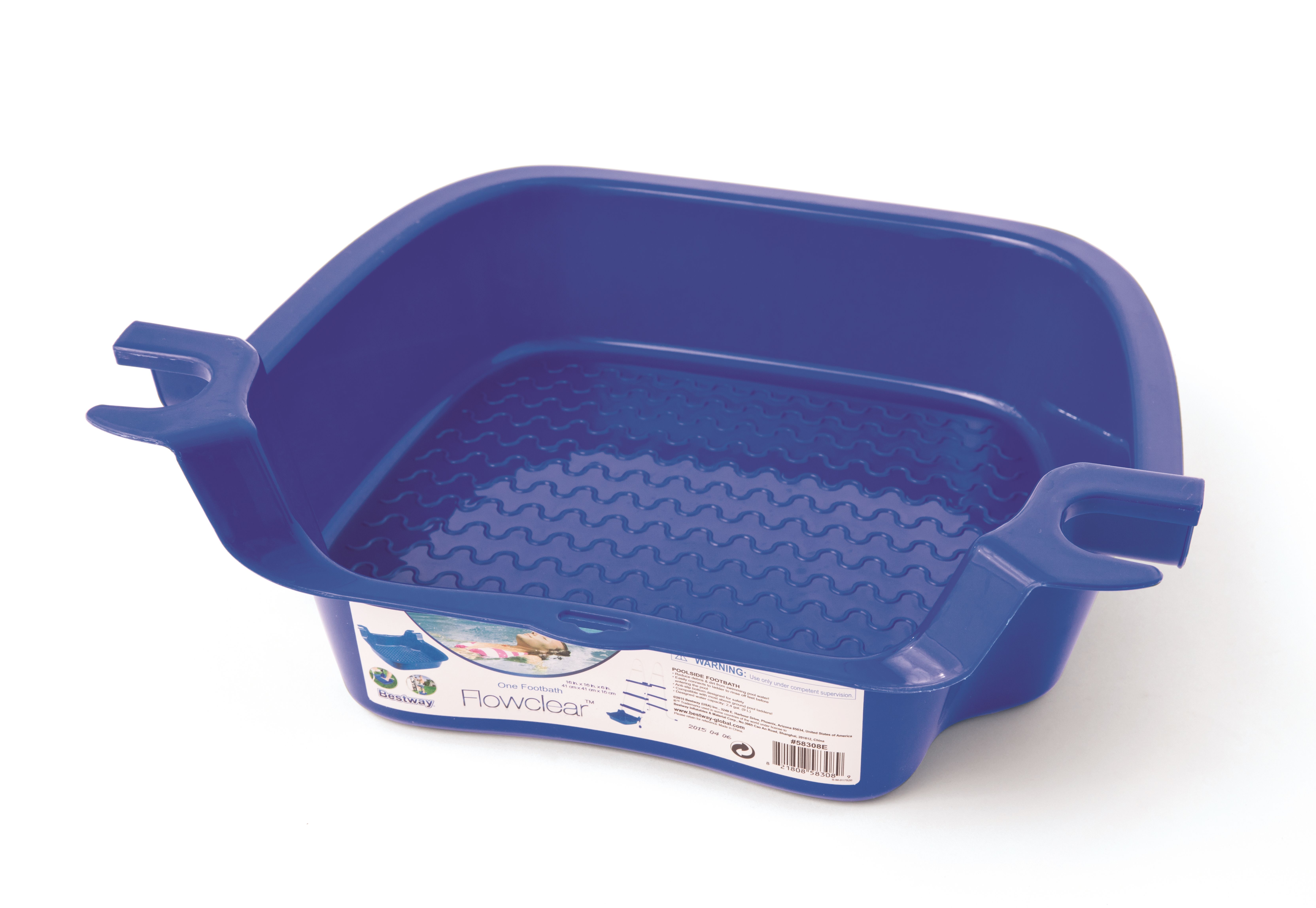 Bestway Flowclear Voetenbadje - Blauw - Vierkant - 9L