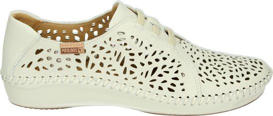 Pikolinos 655-4783 Women's Lace-up Shoes - White/Beige - Size 37