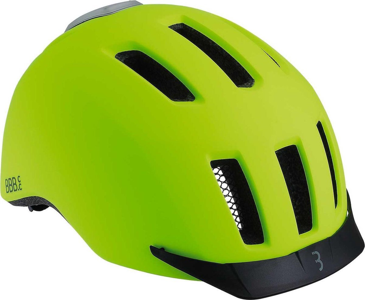 BBB Cycling Grid Fietshelm stadsfiets - Maat M - Matt Neon Yellow