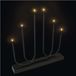 EMOS Zwarte metalen LED-kandelaar, 40 cm, 2x AA, voor binnenshuis, warm wit, DCAW24