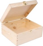 Creative Deco Houten Doos Kist | 29 x 25 x 14 cm | Met Deksel | Decoupage Juwelenkistje Speelgoed, Documenten en Gereedschap