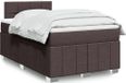 Maison Exclusive - Sommier À Lattes De Lit Et Matelas Marron Foncé 120x190cm Tissu